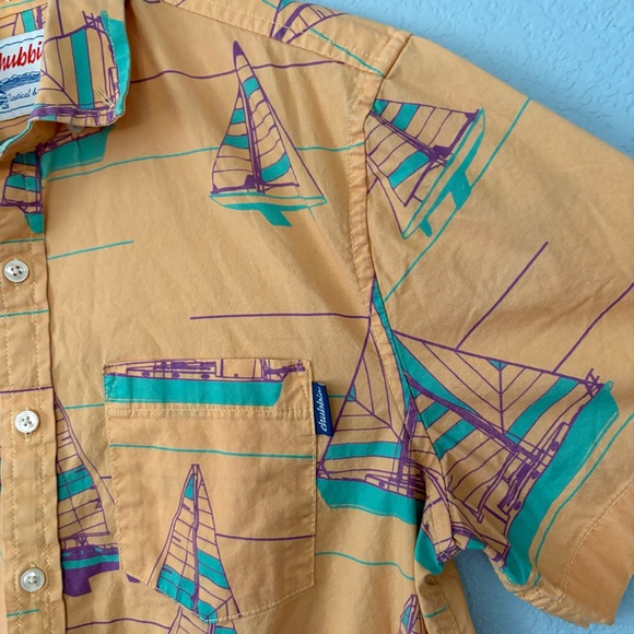 Chubbies Short Sleeve Button Down Shirt Nautical Sailboat - Picture 4 of 11